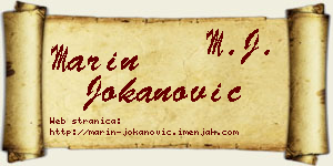 Marin Jokanović vizit kartica